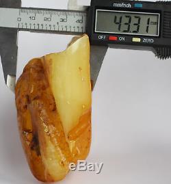 Raw amber stone 200.2g beeswax butterscotch natural Baltic DIY