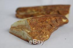 Raw amber stone 341.1g butterscotch white 100% natural Baltic