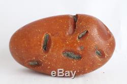 Raw amber stone 342.2g eggyolk beeswax 100% natural Baltic