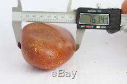 Raw amber stone 342.2g eggyolk beeswax 100% natural Baltic
