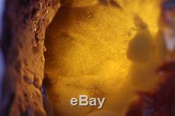 Raw amber stone 352.3g big bead shape natural Baltic DIY