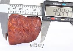 Raw amber stone 41.2g pendant full leather natural Baltic DIY