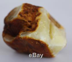 Raw amber stone 64.9 g WHITE rough natural Baltic DIY