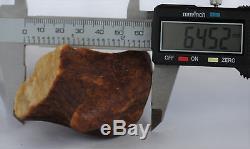 Raw amber stone 66.1g pendant WHITE natural Baltic DIY