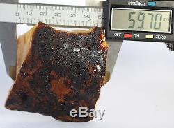 Raw amber stone 85.4g old antique white natural Baltic DIY
