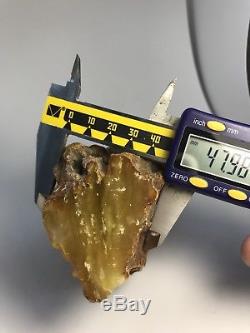 Raw amber stone rock 184.5g honey Kahraman 100% natural Baltic