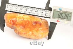 Raw amber stone rock 82.6g 100% natural Baltic kahrab rough misbah necklace