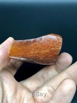 Raw amber stone rock 85 g eggyolk beeswax 100% natural Baltic