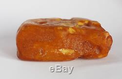 Raw amber stone rough 74.7g natural Baltic beeswax