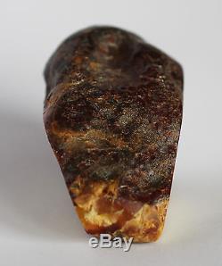 Raw amber white stone rough 56.2g natural Baltic beeswax
