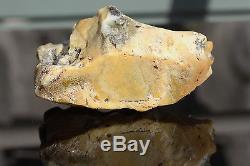 Raw amber white stone rough 66.3g natural Baltic beeswax DIY