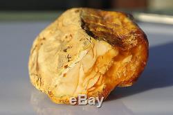 Raw amber white stone rough 80.2g natural Baltic beeswax DIY