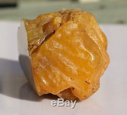 Raw amber yellow stone rough 112g natural Baltic beeswax DIY