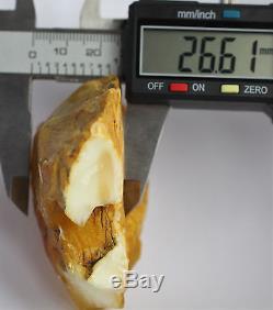 Raw old amber white pendant stone 62.5g natural Baltic DIY