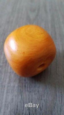 Real Natural Genuine Antique Moroccan Baltic Egg Yolk Butterscotch Amber Bead 25