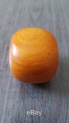 Real Natural Genuine Antique Moroccan Baltic Egg Yolk Butterscotch Amber Bead 25