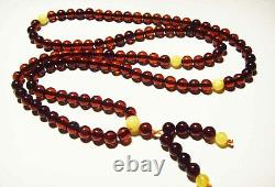 Rosary Mala 108 Beads Natural Baltic Amber Tibetan Buddhist Tibetan 108 Beads