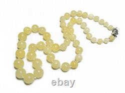 Royal white natural baltic amber necklace Bernstein