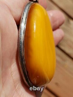 Russian Baltic Egg Yolk Natural Butterscotch Amber Pendant