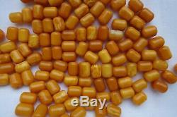 SUPER RARE Baltic Amber Natural Beads Butterscotch EGG YOLK 71 gram