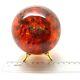 Spectacular Baltic amber ball with honey bees, ø ±93 mm ±530 grams