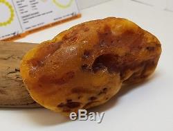 Stone Amber Natural Baltic Raw Huge Big 161,9g Old Vintage Old Rare White X-065