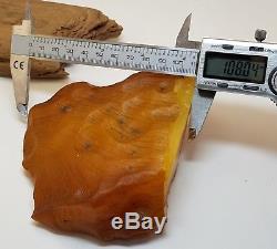 Stone Amber Natural Baltic Raw Huge Big 227,3g Old Vintage Old Rare White X-057