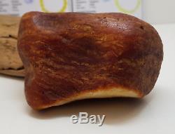 Stone Amber Natural Baltic Vintage 125,1g White Raw Rare Butterscotch Old S-124