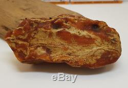 Stone Natural Amber Baltic Raw Vintage Rare 74,7g Old Butterscotch White S-140