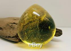 Stone Natural Baltic Amber 40,9g Egg Yolk White Huge Big Rare Vintage B-093