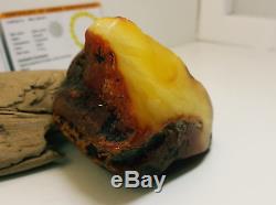 Stone Natural Baltic Amber Raw 120,5g White Butterscotch Huge Vintage Old M-102