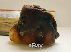 Stone Natural Baltic Amber Raw 120,5g White Butterscotch Huge Vintage Old M-102
