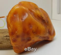 Stone Natural Baltic Amber Raw 323,5g Vintage Butterscotch Rare Exlusive White