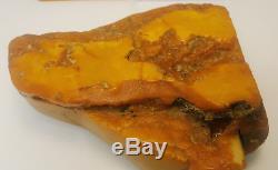 Stone Natural Baltic Amber Raw 994g Vintage Butterscotch Rare Exlusive White
