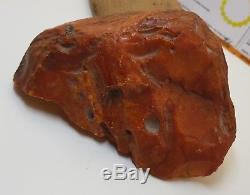 Stone Raw Amber Natural Baltic Big Huge 253,6g Butterscotch Old Rare White A-324