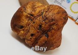 Stone Raw Amber Natural Baltic Big Huge 297g Butterscotch Old Rare White F-285