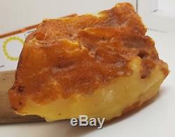 Stone Raw Amber Natural Baltic Big Huge 333g Butterscotch Old Rare White D-198