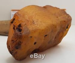 Stone Raw Amber Natural Baltic Big Huge 400g Butterscotch Old Rare White D-197