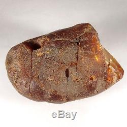 TOP Natural Baltic AMBER Stone rough 324 gr Bernstein #352 EGG YOLK BUTTERSCOTCH