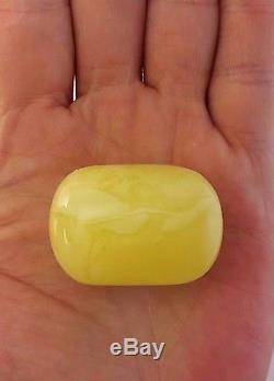 Unique Natural Baltic Amber Barrel Pendant Egg Yolk/YellowithMarble/White 19,14g