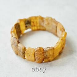 Untreated Baltic Amber Bracelet Natural Amber Stones Raw Unpolished Beads Gift
