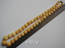 Vintage 100 % Natural Butterscotch Yolk Baltic Amber Beads Necklace Large 110gr