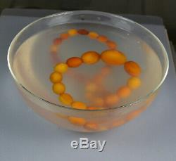 Vintage 101.6 GRAMS Butterscotch Egg Yolk Natural Baltic AMBER Bead Necklace 26