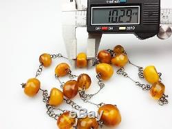 Vintage 32.37 gr. Natural Butterscotch Egg Yolk BALTIC AMBER Beads Necklace