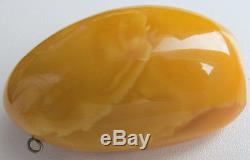 Vintage 34.11 Gm Polished Natural Genuine Baltic Amber Stone Pendant