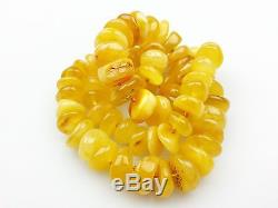Vintage 34.45 gr. Natural Butterscotch Egg Yolk BALTIC AMBER Beads Necklace