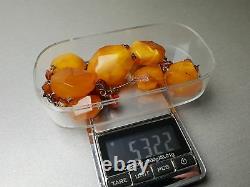 Vintage 53.22 gr. Natural Butterscotch Egg Yolk Baltic Amber Necklace