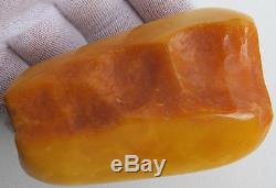 Vintage 66.50 Gm Polished Natural Genuine Baltic Amber Stone