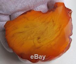 Vintage 70.59 Gm Polished Natural Genuine Baltic Amber Stone NR