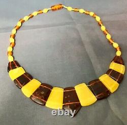 Vintage Amber Necklace Cleopatra Baltic Polished Butterscotch Transparent 21g